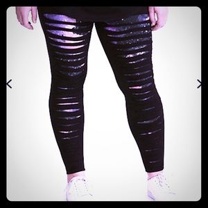 NWT Torrid Shredded Cosmic Leggings - Size 3